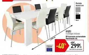 Conforama Console Extensible Peninsule XL offre