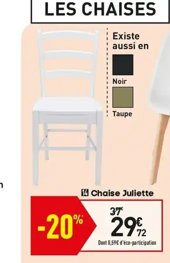 Conforama Chaise Juliette offre