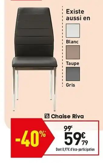 Conforama Chaise Riva offre