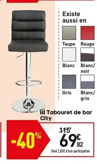 Conforama Tabouret De Bar City offre
