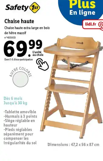 Lidl Chaise haute offre