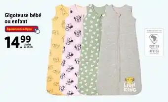 Lidl Gigoteuse bébé ou enfant offre