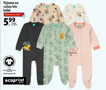 Lidl Pyjama en coton bio bébé offre