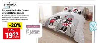 Lidl Parure de lit double face en coton mélangé licence offre