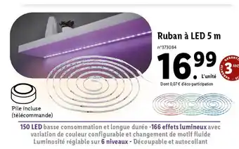 Lidl Ruban à LED 5m offre
