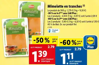 Lidl Mimolette en tranches (5) offre
