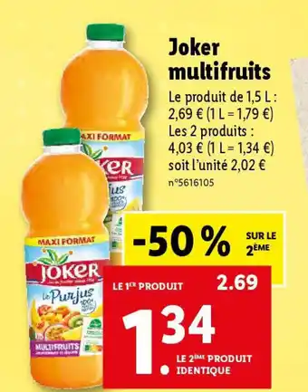 Lidl Joker multifruits offre