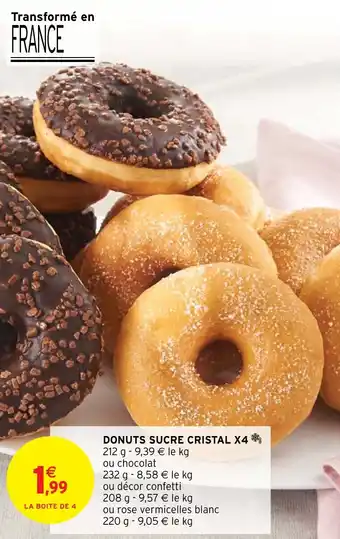 Intermarché DONUTS SUCRE CRISTAL X4* offre