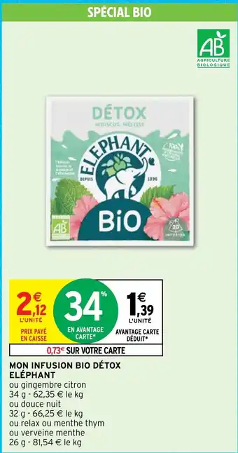 Intermarché MON INFUSION BIO DÉTOX ELÉPHANT offre
