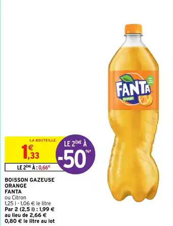 Intermarché BOISSON GAZEUSE ORANGE FANTA offre