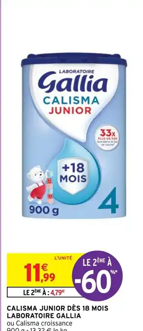 Intermarché CALISMA JUNIOR DÈS 18 MOIS LABORATOIRE GALLIA offre
