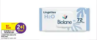 Intermarché LINGETTES H20 X72 BIOLANE offre