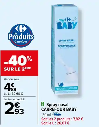 Carrefour i Spray nasal CARREFOUR BABY offre