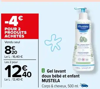 Carrefour i Gel lavant doux bébé et enfant MUSTELA offre