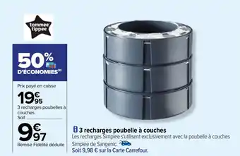 Carrefour 3 recharges poubelles à couches Soit offre