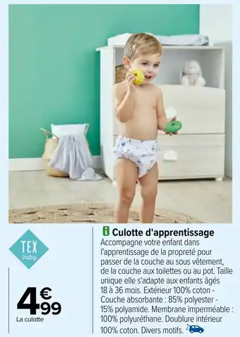 Carrefour i Culotte d'apprentissage offre