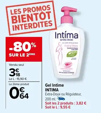 Carrefour Gel Intime INTIMA offre