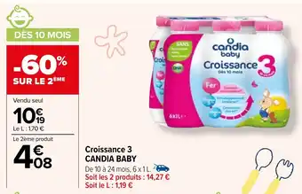 Carrefour Croissance 3 CANDIA BABY offre
