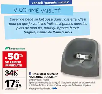 Carrefour i Rehausseur de chaise "ESSENTIAL BOOSTER" offre