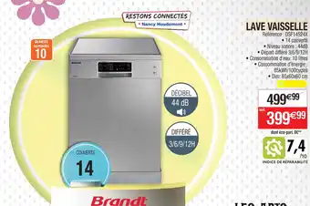 Cora x Carrefour LAVE VAISSELLE Référence : DSF14524X • 14 couverts offre