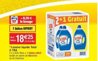 Cora x Carrefour ("Lessive liquide Total X-TRA offre