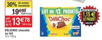 Cora x Carrefour DÉLICHOC chocolat au lait offre