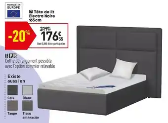 Conforama Tête de lit electra noire 165cm offre