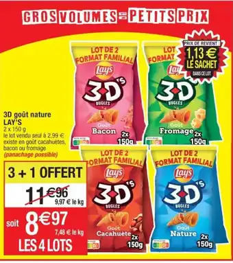 Cora x Carrefour 3D goût nature LAY'S offre