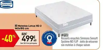 Conforama Matelas lotus HD 2 140x190 cm offre