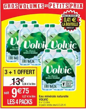 Cora x Carrefour Eau minérale naturelle VOLVIC offre