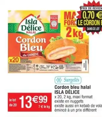 Cora x Carrefour Cordon bleu halal ISLA DÉLICE offre