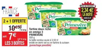 Cora x Carrefour Tartine doux riche en omega 3 PRIMEVERE offre
