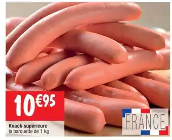 Knack supérieure la barquette de 1 kg