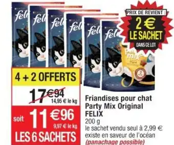 Cora x Carrefour Friandises pour chat Party Mix Original FELIX offre