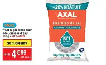 Cora x Carrefour (2)Sel régénérant pour adoucisseur d'eau 10 kg + 20% offert offre