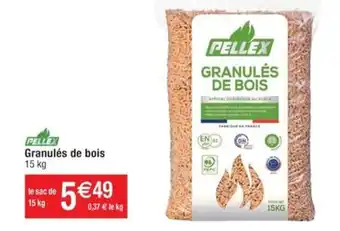 Cora x Carrefour Granulés de bois 15 kg offre