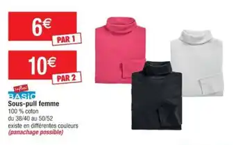 Cora x Carrefour Sous-pull femme 100 % coton offre