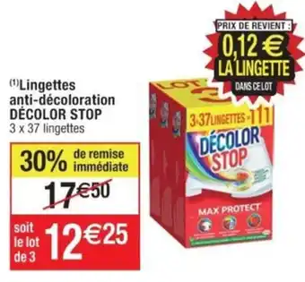 (¹)Lingettes anti-décoloration DÉCOLOR STOP