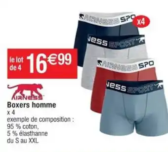 Cora x Carrefour Boxers homme x 4 offre