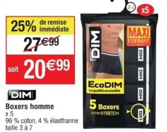 Cora x Carrefour Boxers homme offre
