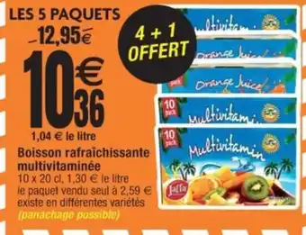 Cora x Carrefour Boisson rafraîchissante multivitaminée offre