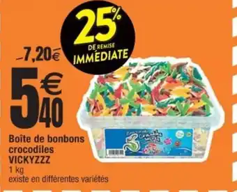 Cora x Carrefour Boîte de bonbons crocodiles VICKYZZZ offre