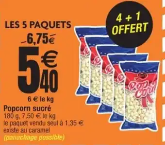 Cora x Carrefour Popcorn sucré 180 g offre