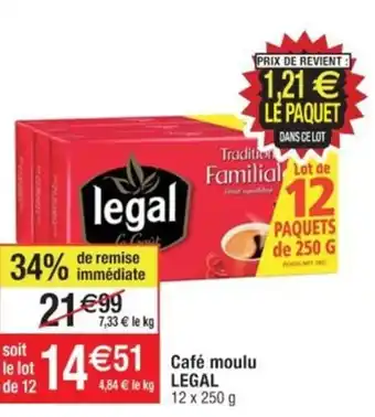 Cora x Carrefour Café moulu LEGAL offre