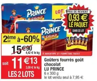 Cora x Carrefour Goûters fourrés goût chocolat LU PRINCE offre