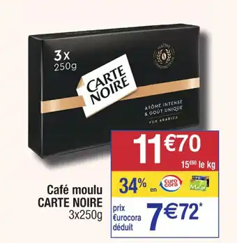 Cora x Carrefour Café moulu CARTE NOIRE offre