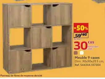Gifi | Meuble 9 cases Dim. 90x90x29,5 cm, offre