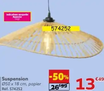 Gifi Suspension Ø50 x 18 cm, papier offre