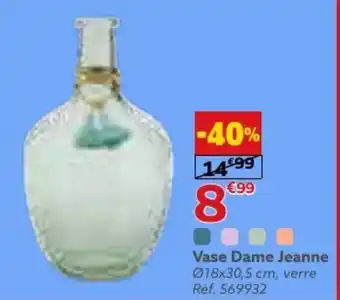 Vase Dame Jeanne Ă18x30,5 cm, verre RĂ©f. 569932
