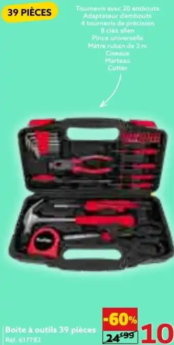 Gifi Boite à outils 39 pièces offre